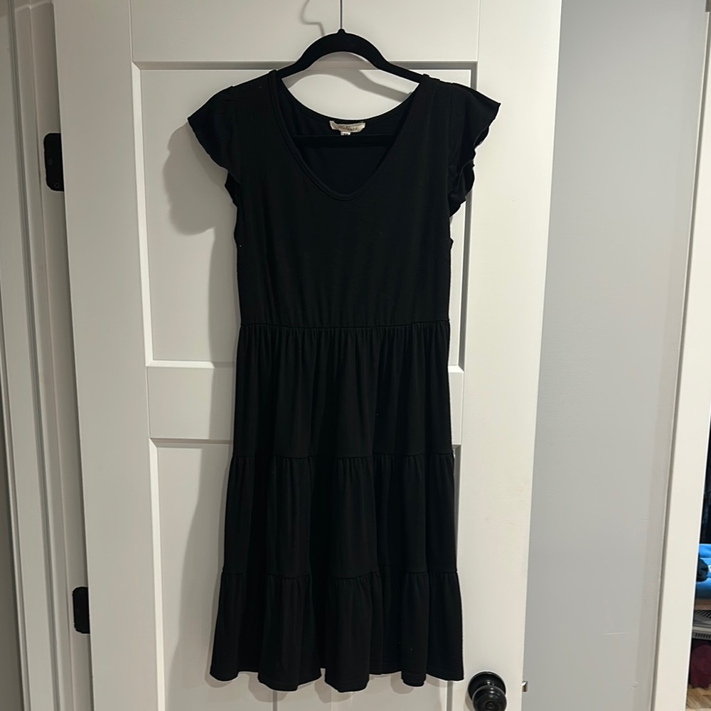 Maloura Black Midi Dress